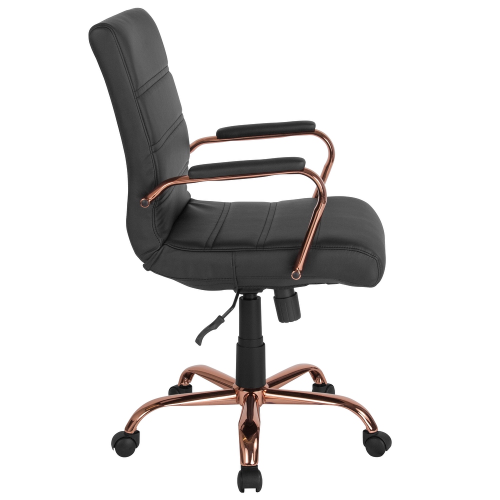 Mid back LeatherSoft Executive Swivel Office Chair