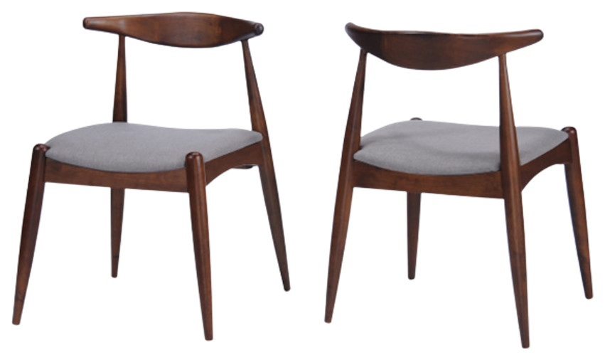 GDF Studio Sandra Mid Century Modern Dining Chairs  Set of 2   Midcentury   Dining Chairs   by GDFStudio  Houzz