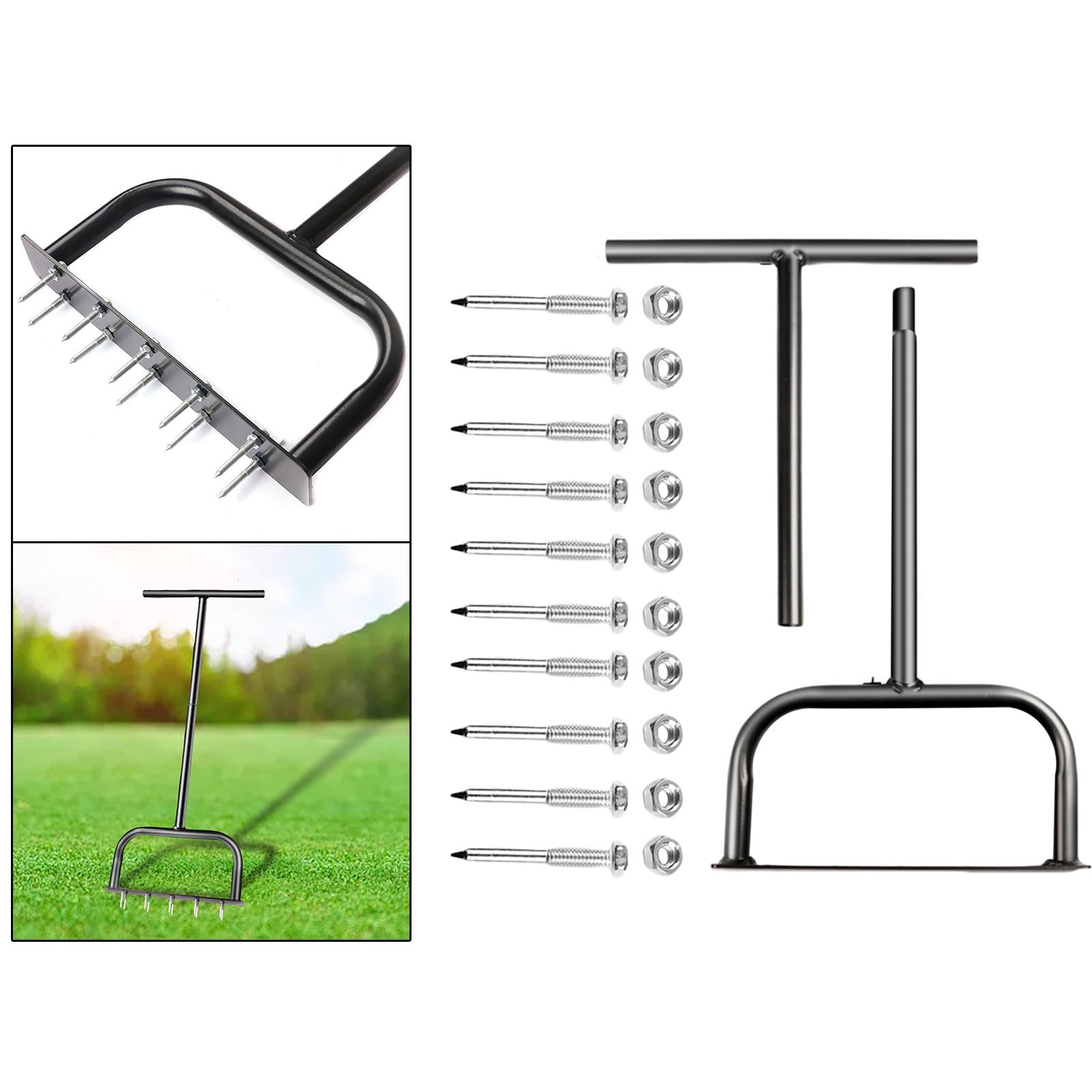 Lawn Aerator Runoff W/ Wrench Grass Dethatching Puller Lawn Carbon Steel for