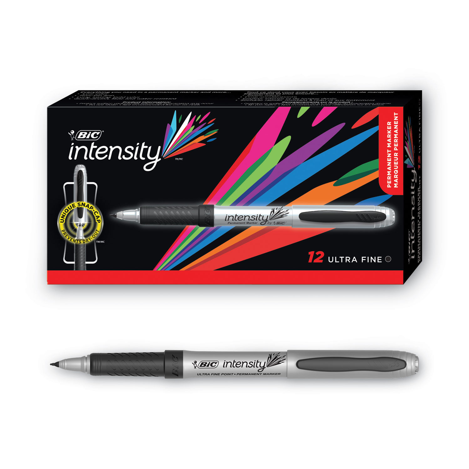 Intensity Fine Tip Permanent Marker by BICandreg; BICGPM11BK