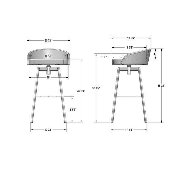 Amisco Cruz Swivel Counter and Bar Stool