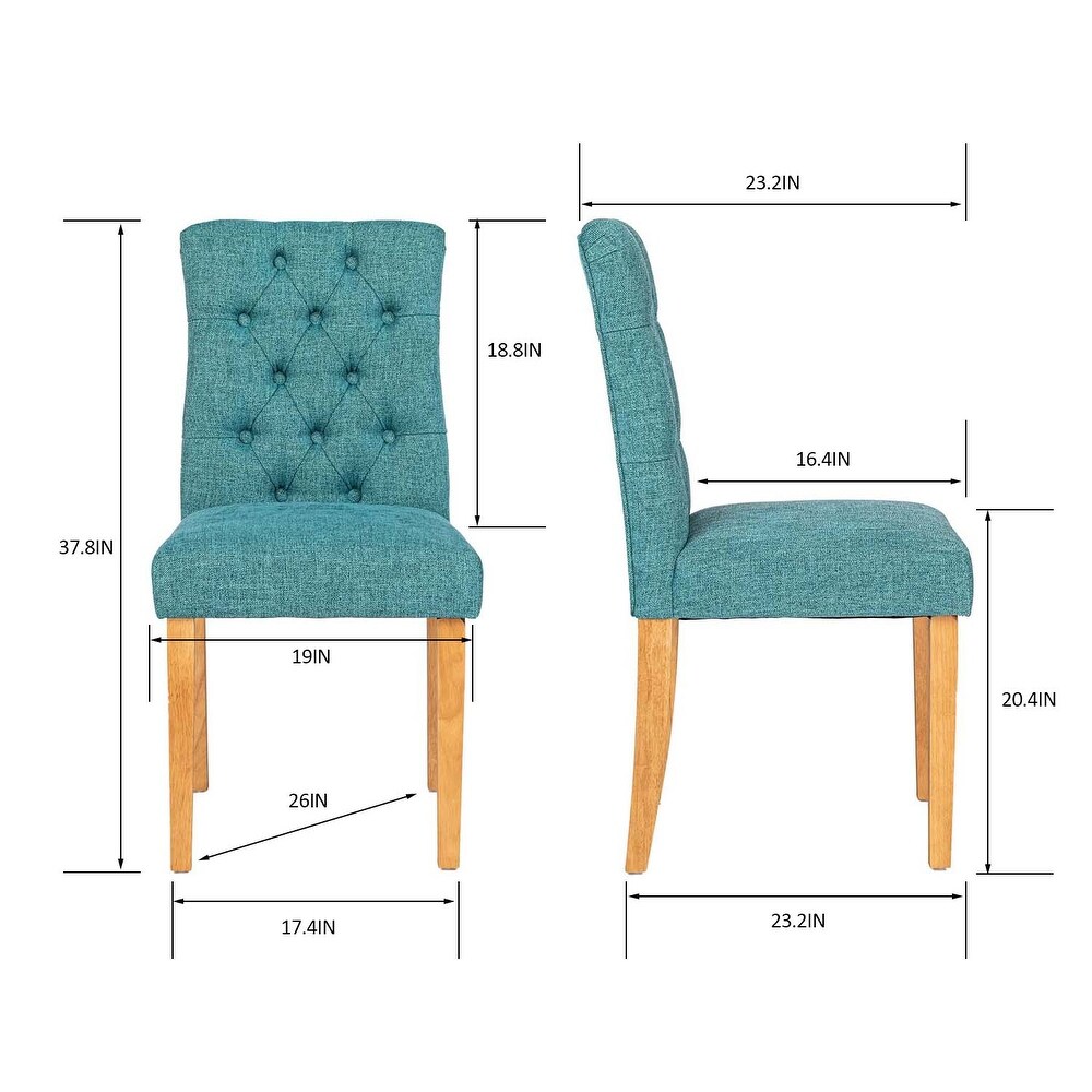 Homylin Upholstered Tufted Dining Chair (Set of 2)