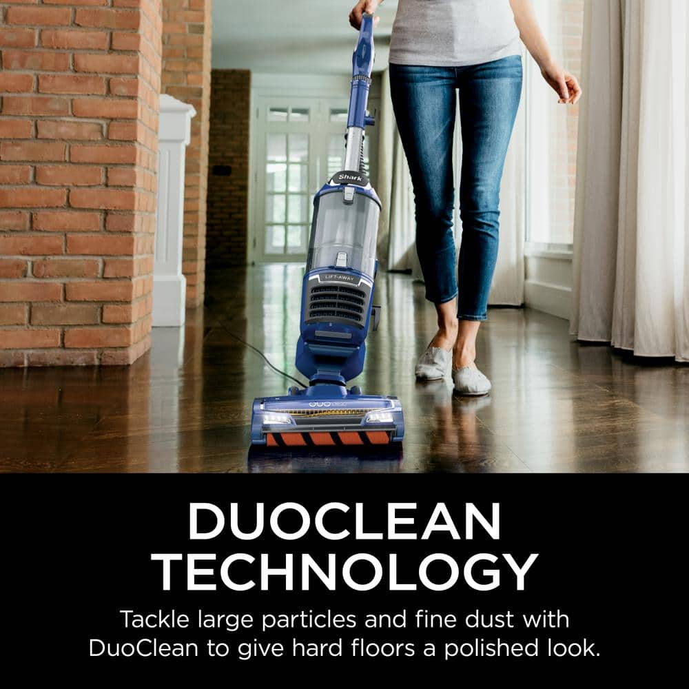 Shark LiftAway DuoClean Bagless Corded Upright Vacuum for Hard Floors and Area Rugs with SelfCleaning Brushroll  ZU701