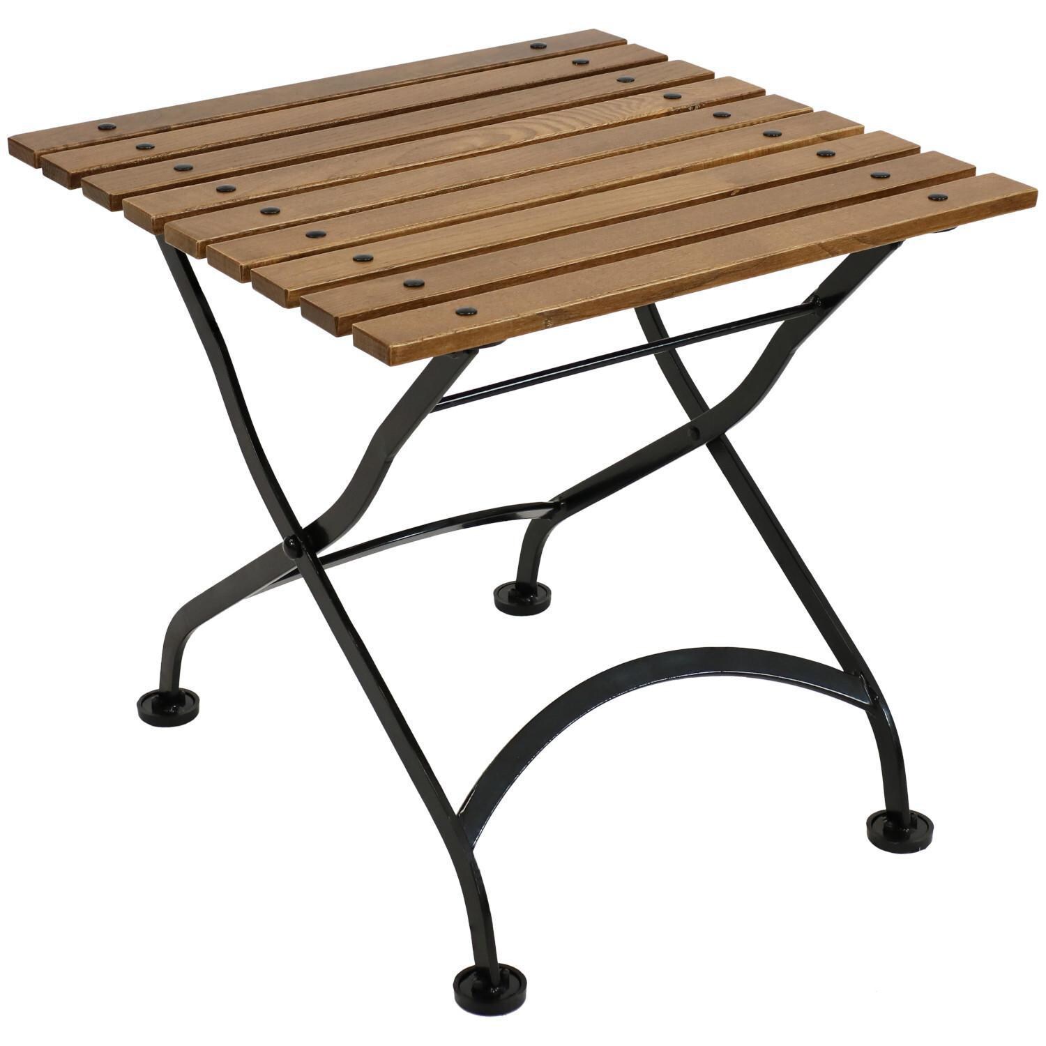 Ultimate Patio European Chestnut Wood Folding Square Side Table