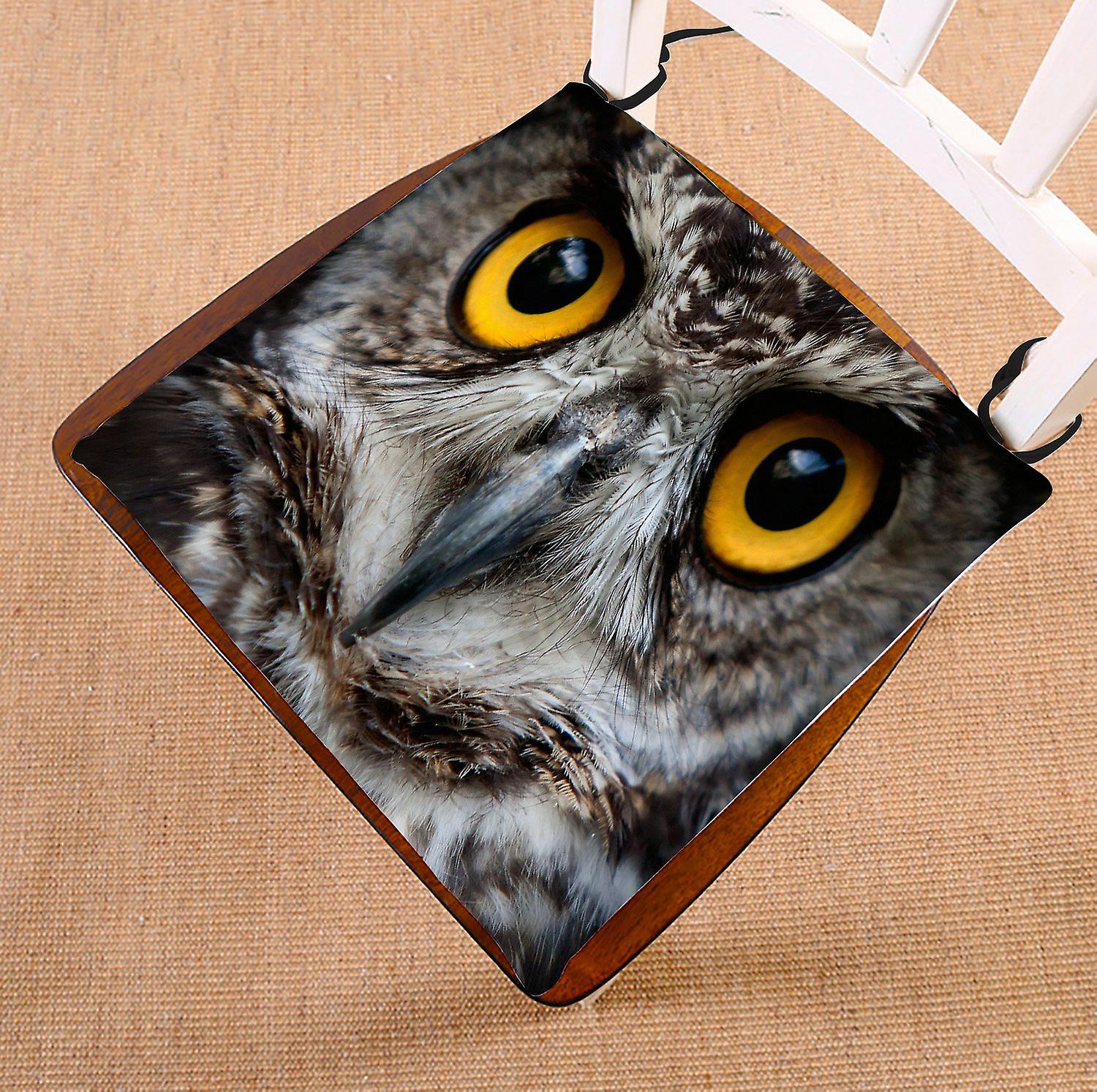 Abstract Chair Pad， Animal Owl Night Owl Seat Cushion Chair Cushion Floor Cushion 50x50 Cm