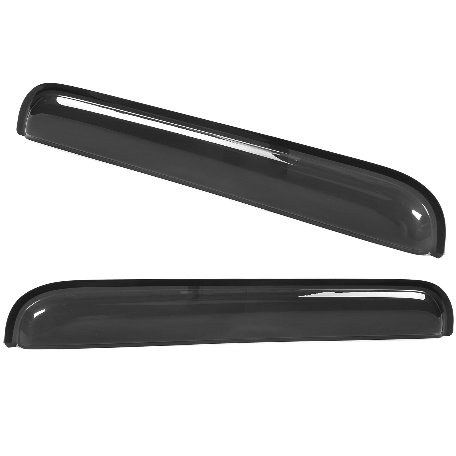 Ikon Motorsports Window Visor Deflector Fits 99-16 Ford F250 F350 F450 F550 Super Duty Crew Cab Acrylic Set Outside Mount