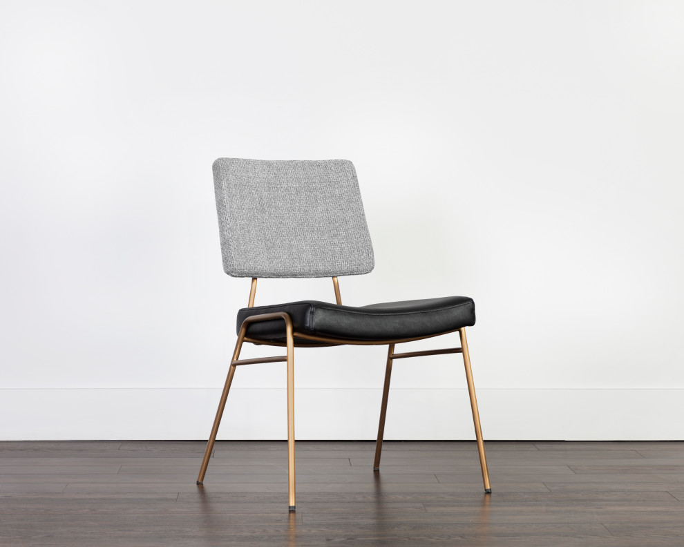 Brinley Dining Chair Gold Nightfall Black / Chacha Grey   Midcentury   Dining Chairs   by Sunpan Modern Home  Houzz