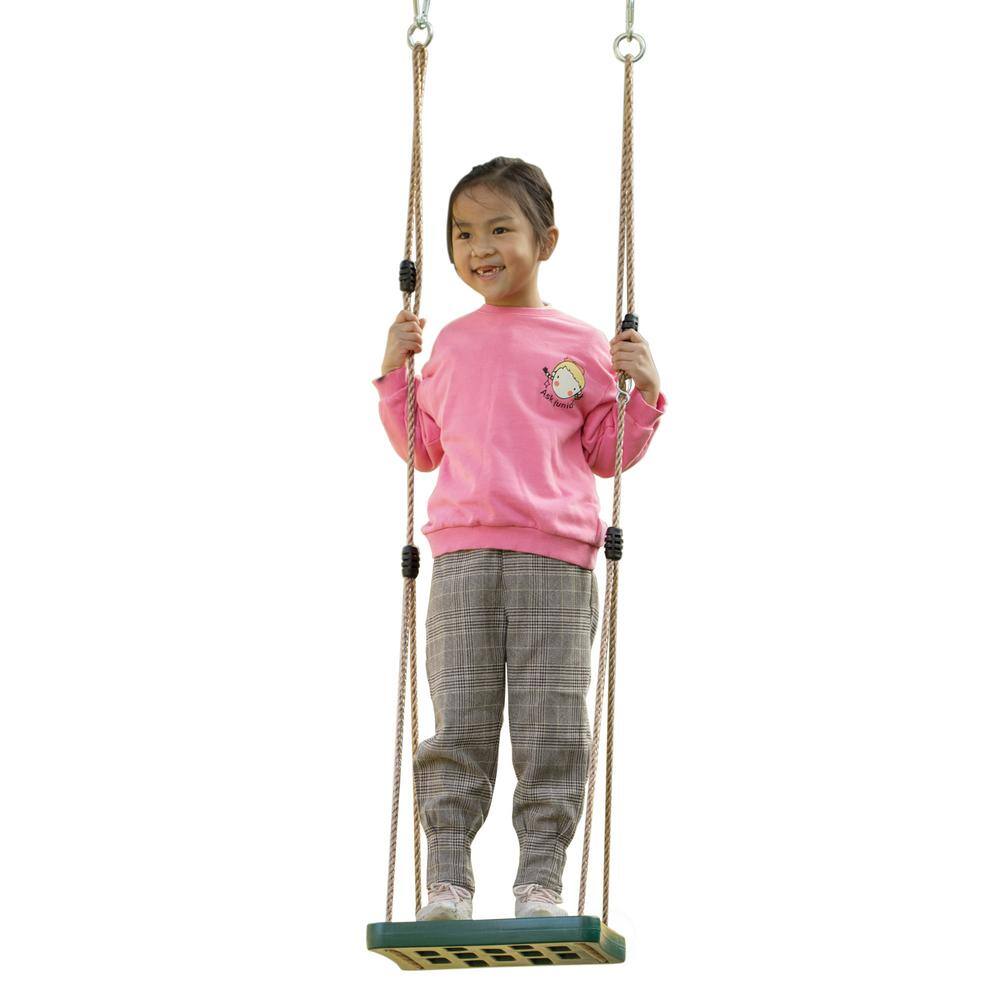 PLAYBERG Adjustable Plastic Standing Swing Outdoor Kids Playground Stand Up Swing Green QI003584.GN