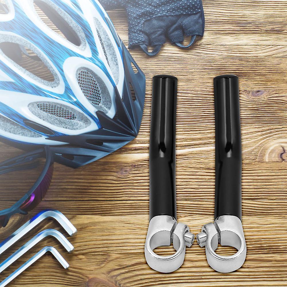 1 Pair Aluminum Alloy Mountainbike Road Bicycle Handlebar Bar End Black