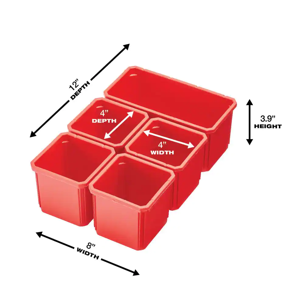 Milwaukee PACKOUT 5-Compartments Small Parts Organizer (3-Pack)