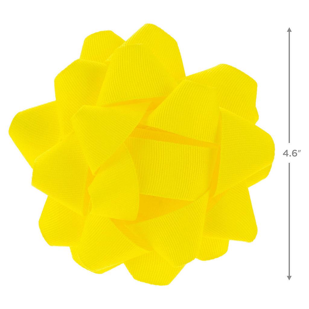 Hallmark  Yellow Grosgrain Ribbon Gift Bow, 4.6