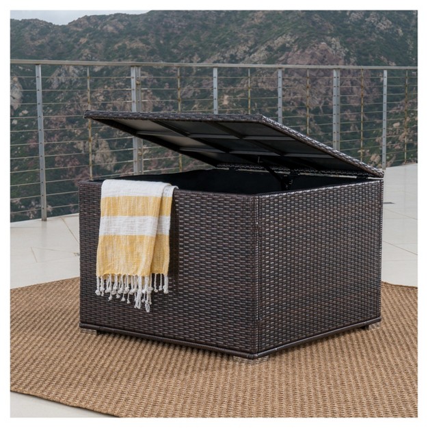 Santa Rosa Wicker Storage Box Multibrown Christopher Knight Home