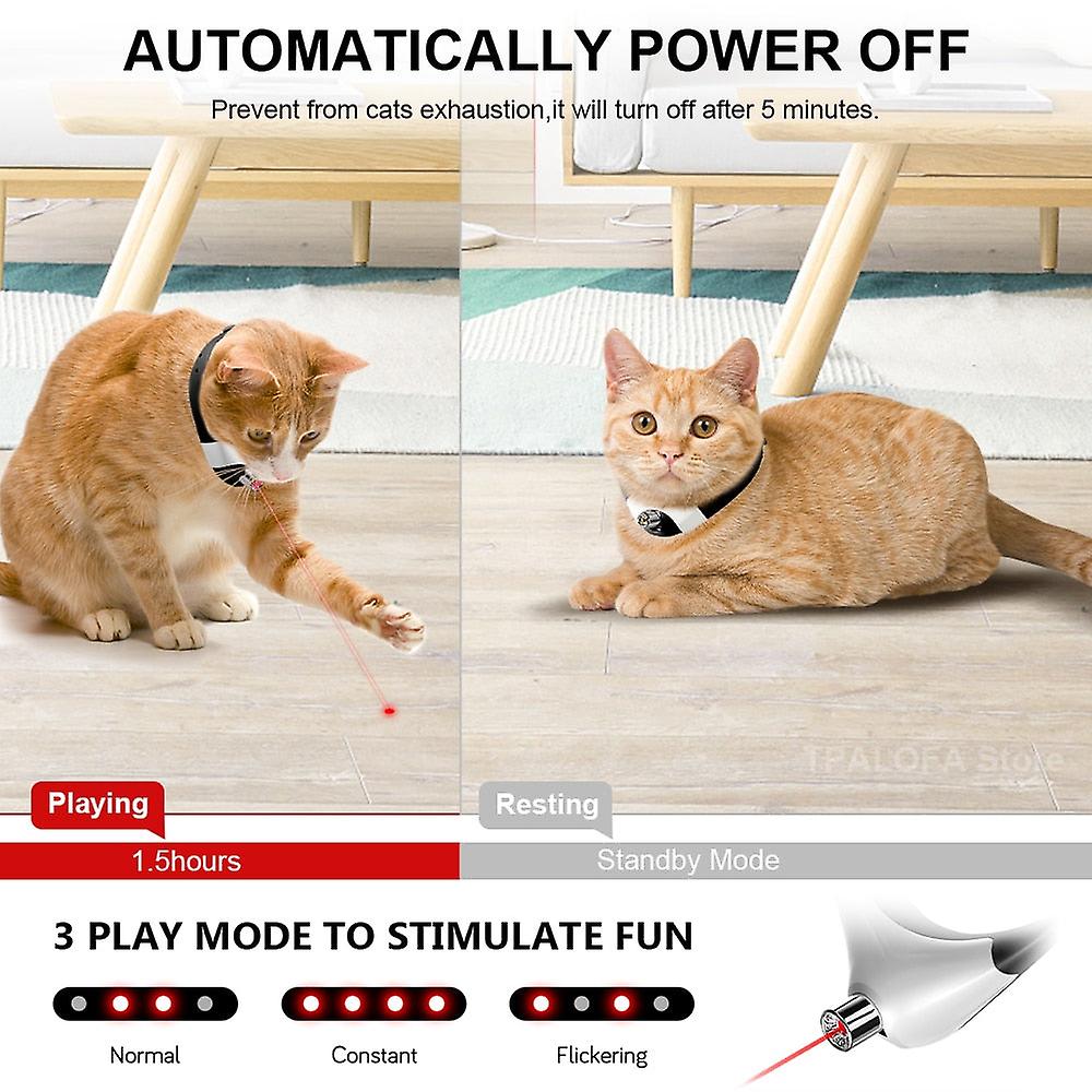 Usb rechargeable cat laser collar toy