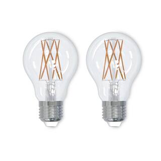 Bulbrite 75-Watt Equivalent A19 Clear Dimmable Edison LED Light Bulb Soft White (2-Pack) 861579