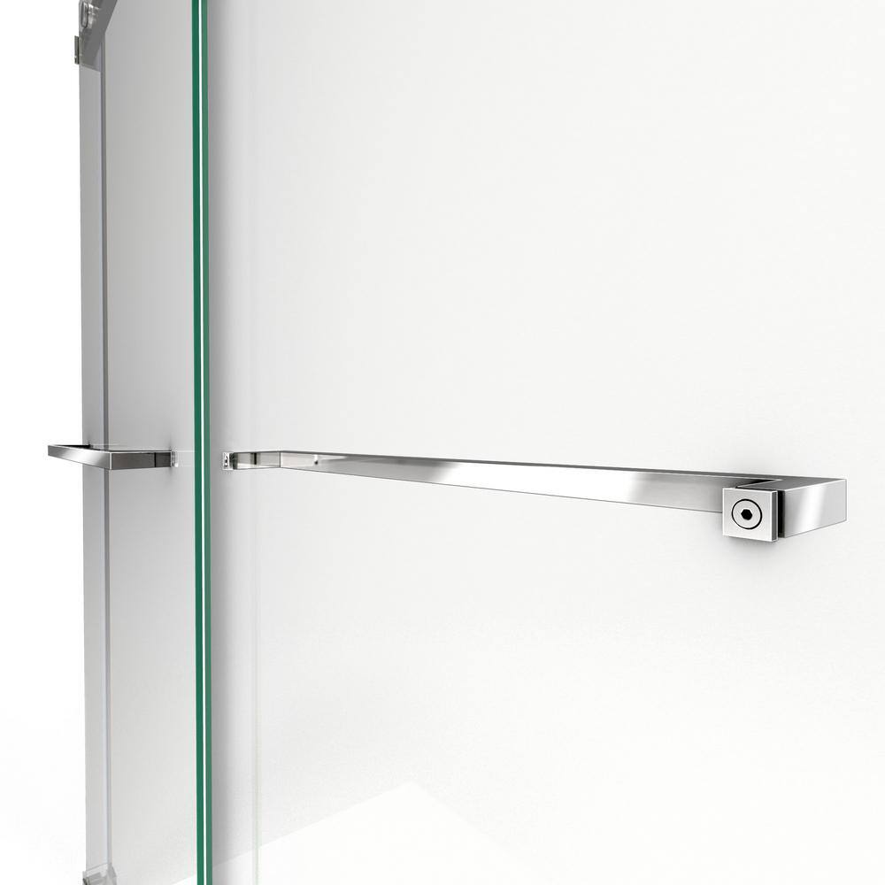 DreamLine Essence 44 in. to 48 in. x 76 in. Semi-Frameless Sliding Shower Door in Chrome SHDR-6348760-01