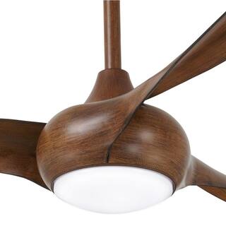 MINKA-AIRE Light Wave 65 in. Integrated LED Indoor Distressed Koa Ceiling Fan with Light and Remote Control F848-DK