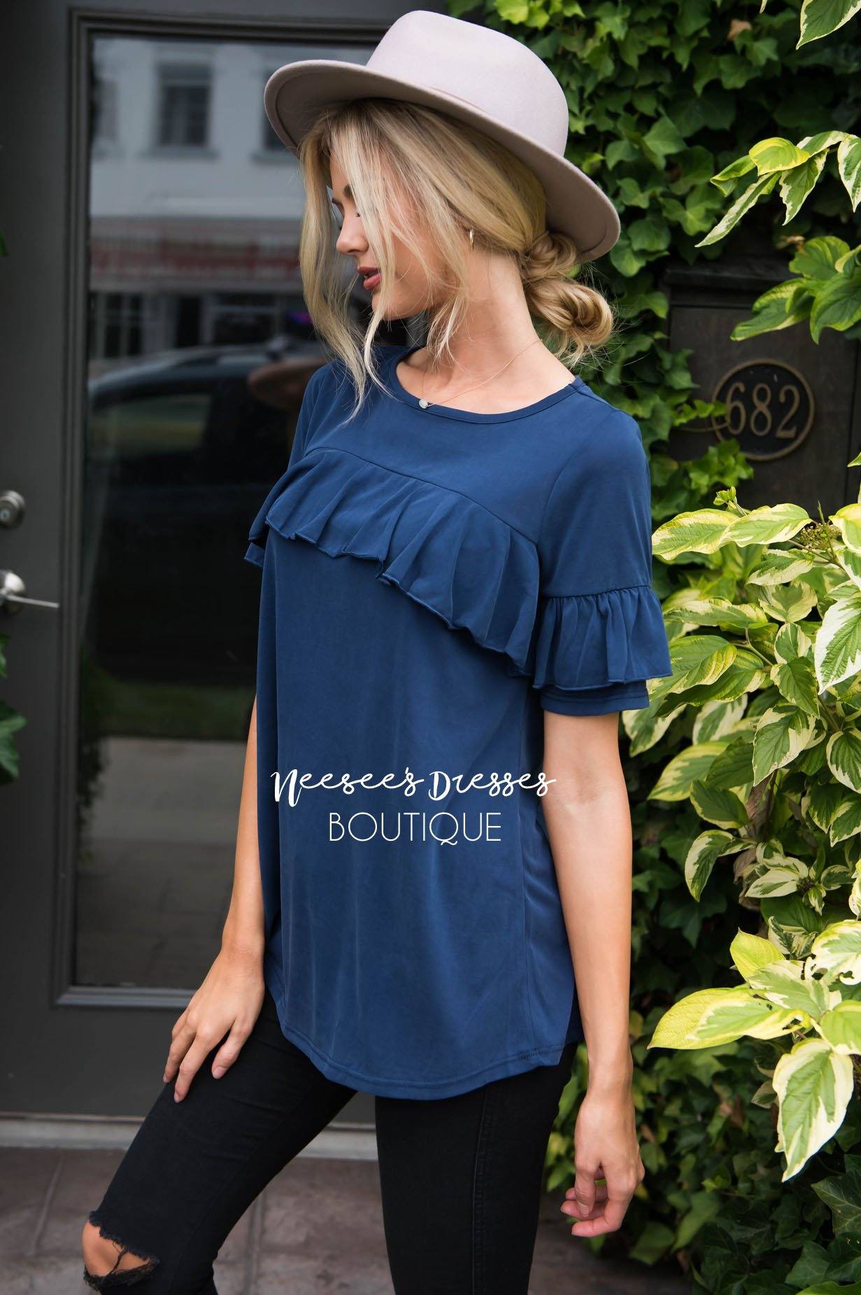 Grateful Heart Ruffle Top