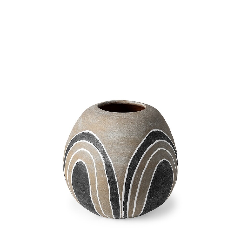 Cove Small Brown/White Ceramic Vase