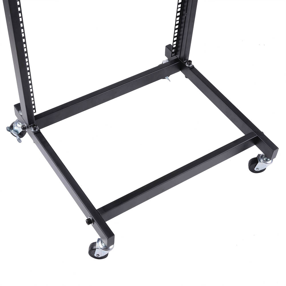 Yescom 19in 12U Space Rolling Audio Mixer Stand Cart Rack Mount