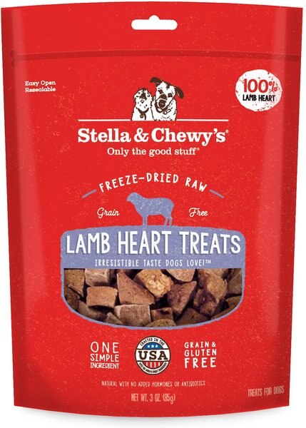 Stella and Chewy's Lamb Heart Freeze-Dried Raw Dog Treats