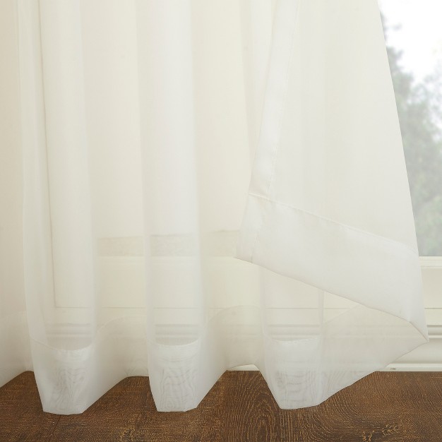 Emily Extra wide Sheer Voile Sliding Door Patio Curtain Panel