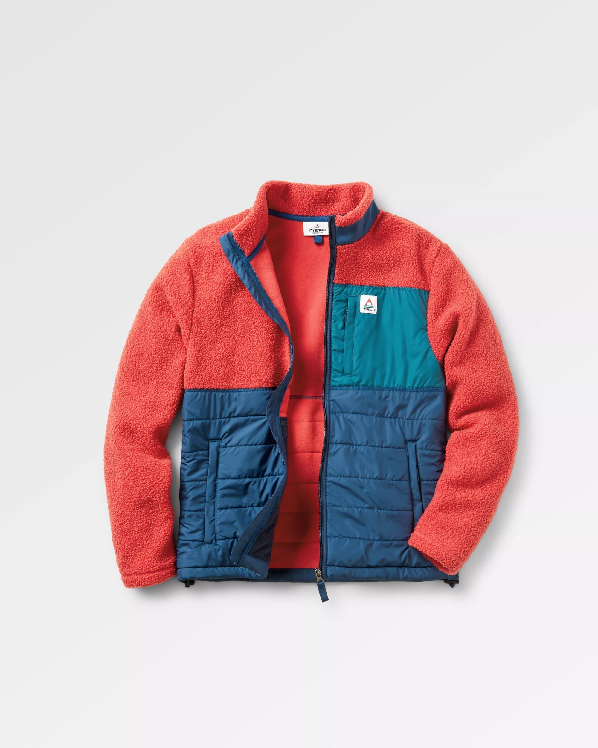 Born Explorer Recycled Polar-Lined Sherpa Fleece - Cardinal