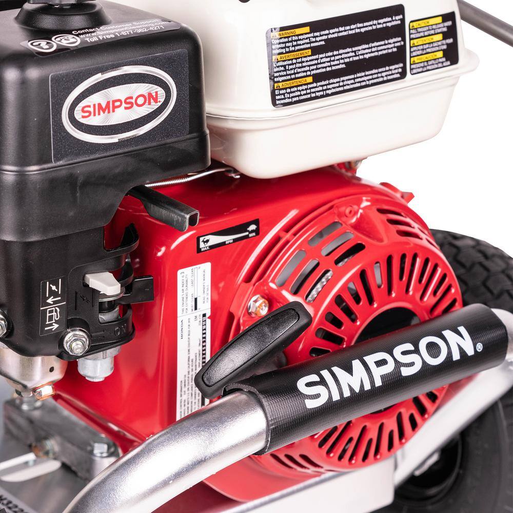 SIMPSON Aluminum 3400 PSI 2.5 GPM Gas Cold Water Pressure Washer with HONDA GX200 Engine ALH3228-S