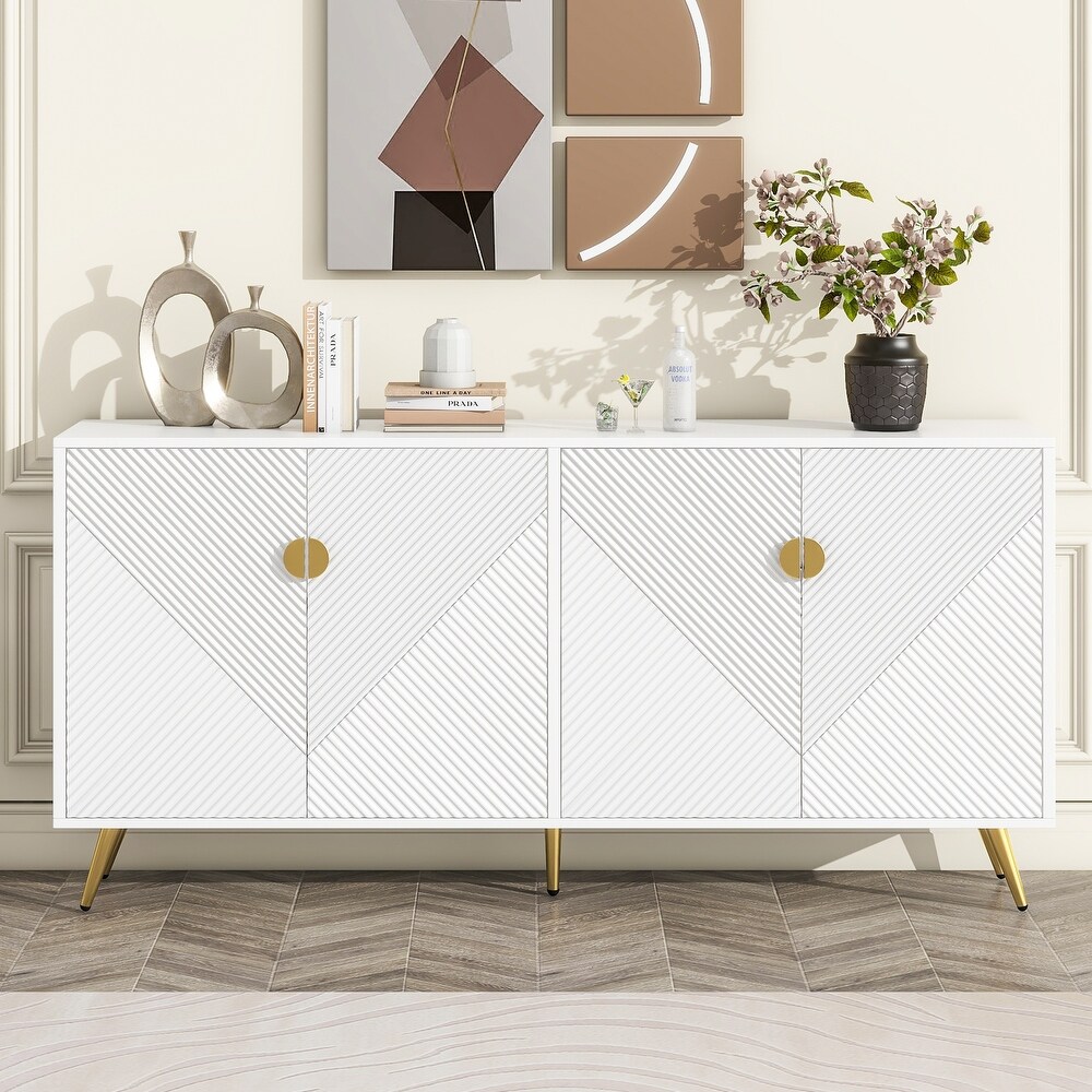 MDF Modern Sideboard with Metal Handle