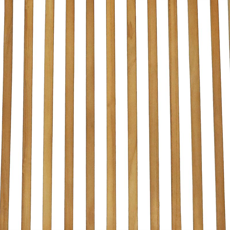 Sunnydaze Hyannis Solid Teak Wood Folding Slat-Back Patio Chair - Set of 2