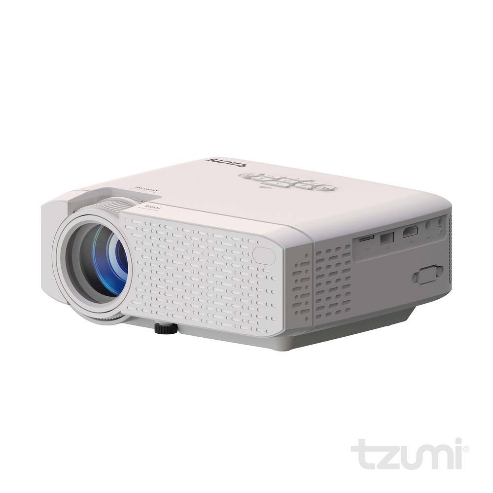 Tzumi Go Theater 800 x 480 LED Home Cinema Projector Wifi with 1600 Lumens and Wifi 7796HD