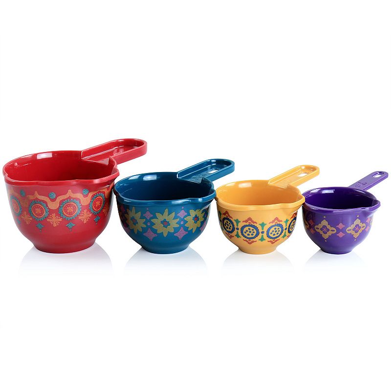 Spice by Tia Mowry Cassia Cinnamon 4 Piece Melamine Measuring Cups in Assorted Colors