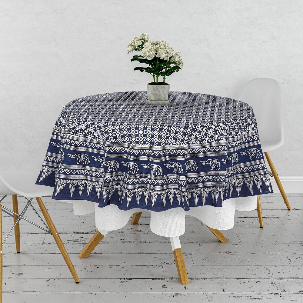 Novica Handmade Wise Circle Cotton Batik Tablecloth