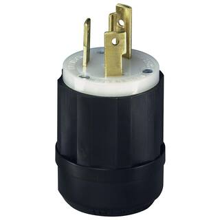 Leviton 30 Amp 125-Volt Locking Grounding Plug BlackWhite 2611