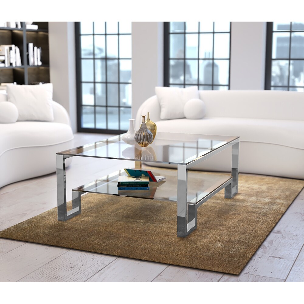 Laurence Coffee Table High Polish Gold.