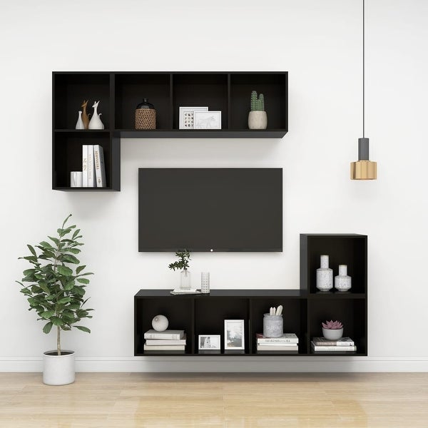 Wall-mounted TV Cabinet Black 14.6