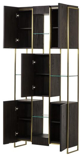 Lara Bookcase Dark Oak Large   Contemporary   Bookcases   by Rustic Home Furniture Deco  Houzz