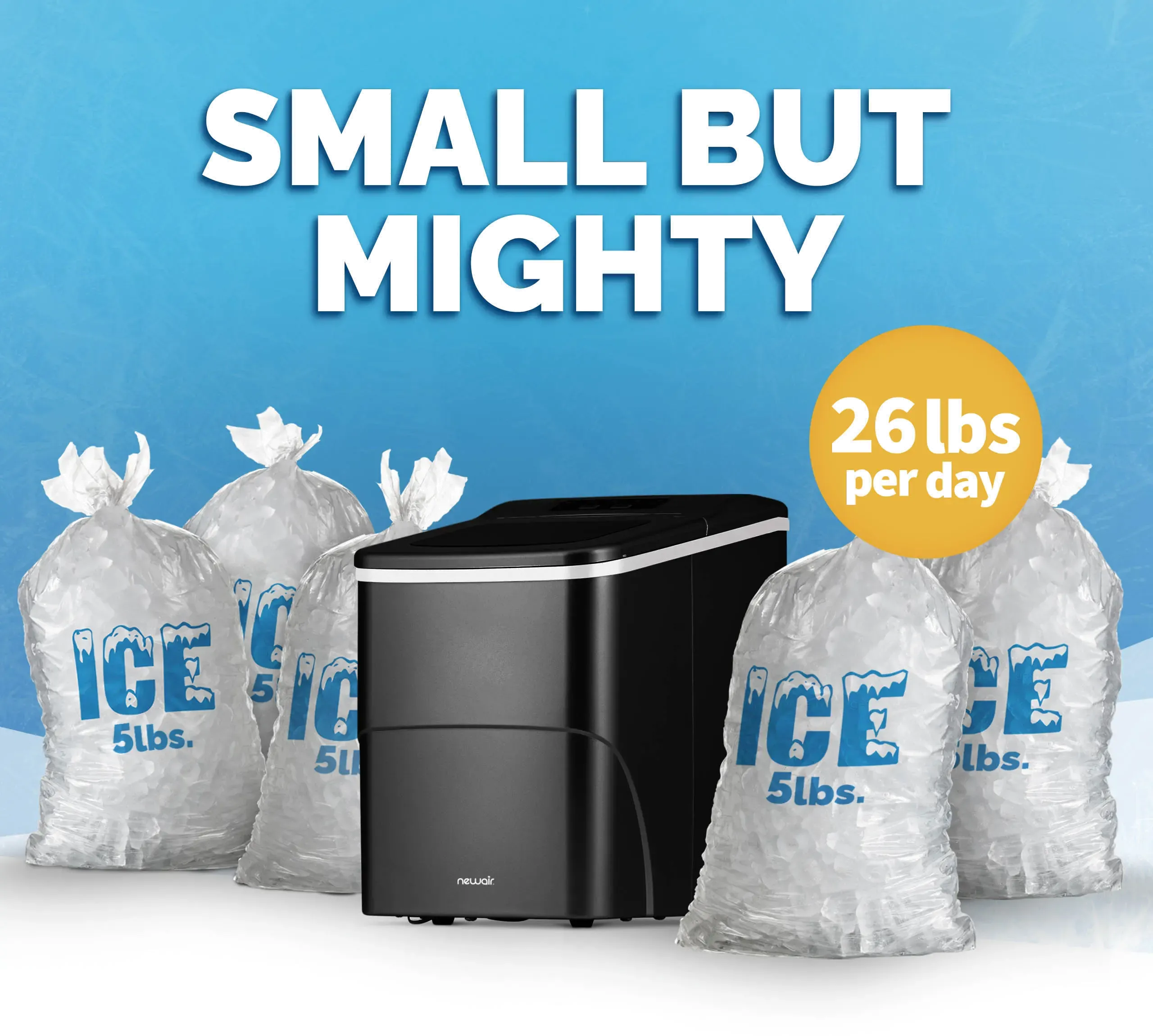 NewAir Matte Black Countertop Ice Maker