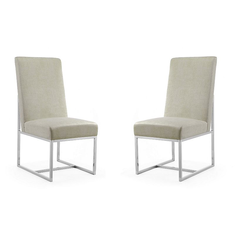 MANHATTAN COMFORT Element Velvet Dining Chair 2-piece Set