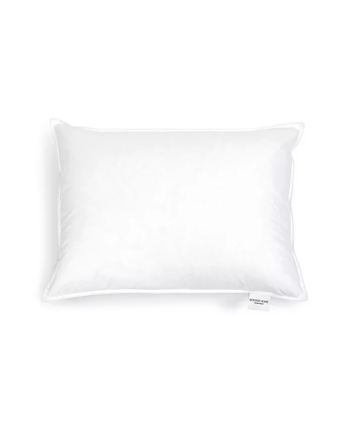 Bokser Home 2 Pack Firm White Duck Feather and Down Bed Pillow - King