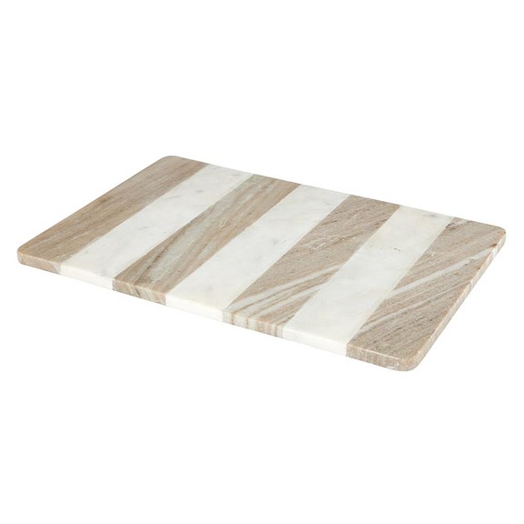 Tablesugar L5730 White Marble and Tan Stripe Board