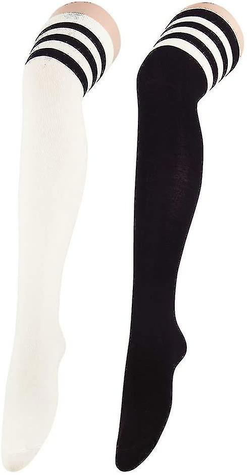 Women Over Knee Thigh High Socks Plus Size Tube Leg Warmers Stocking Cotton