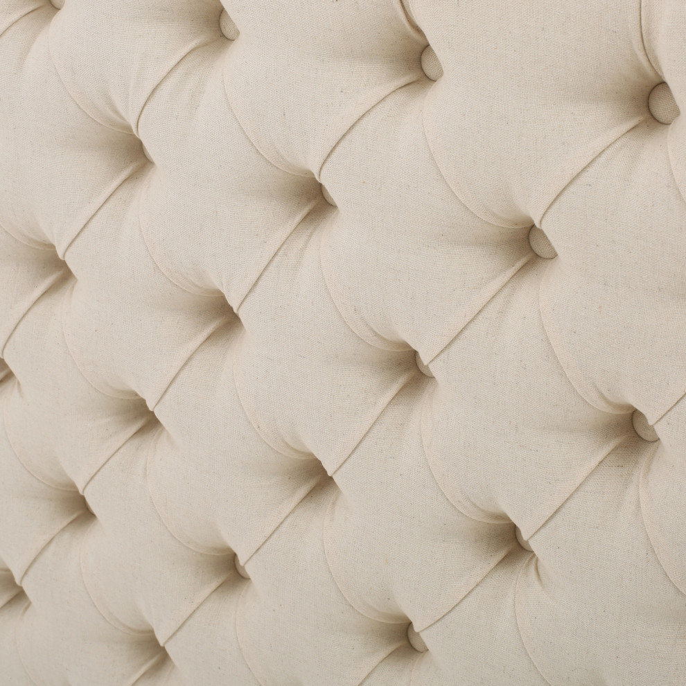 GDF Studio Annecy Diamond Tufted Fabric Queen/ Full Headboard   Transitional   Headboards   by GDFStudio  Houzz