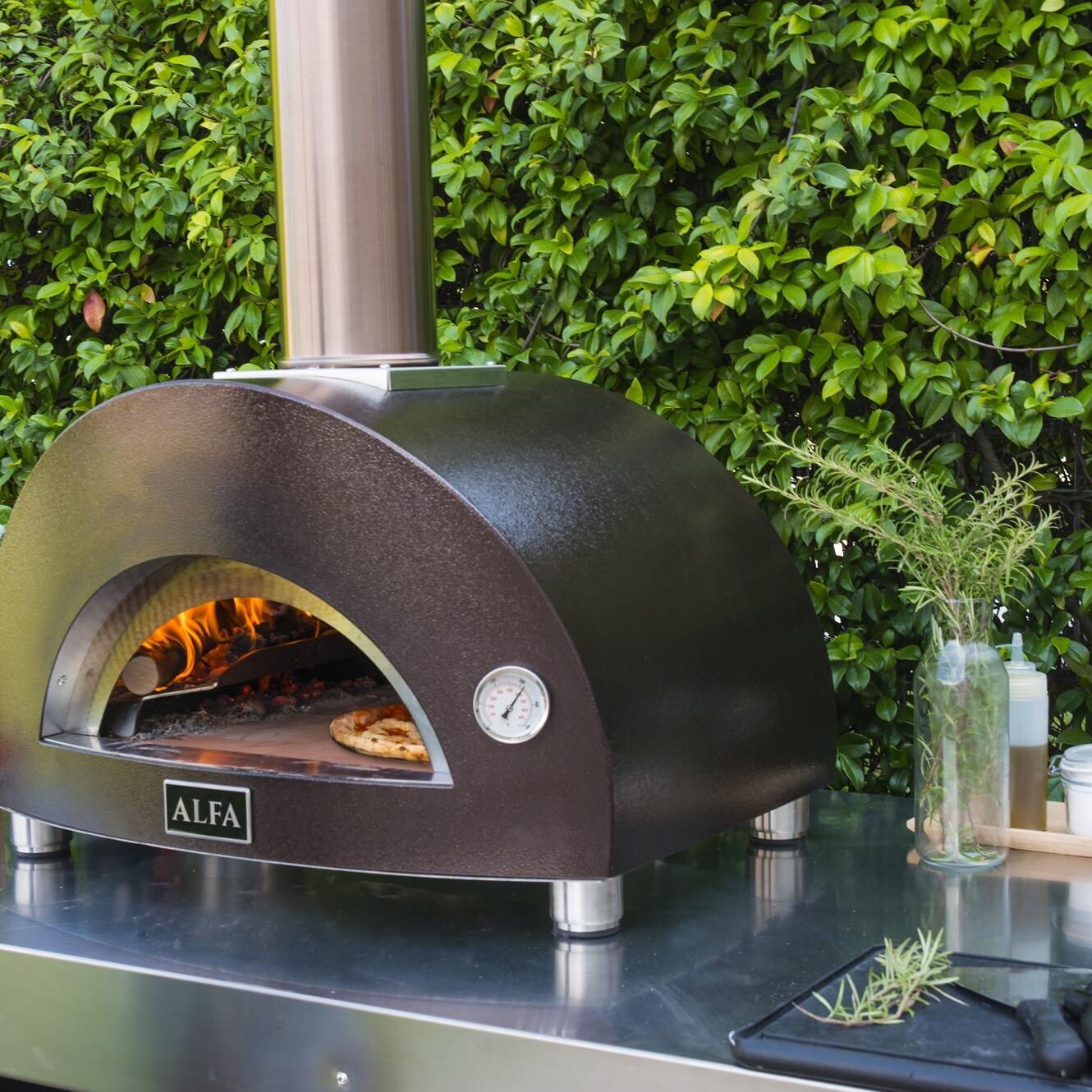 Alfa Nano 23-Inch Outdoor Countertop Wood-Fired Pizza Oven