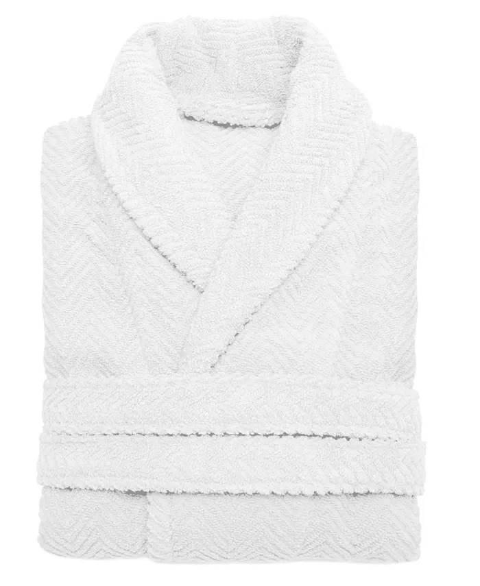 Linum Home Unisex Herringbone Weave Bath Robe