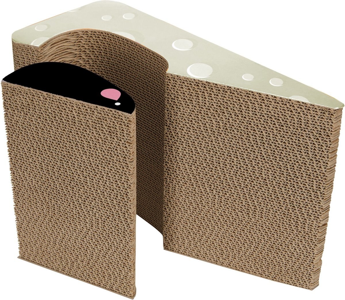 Kensie Cheese and Mouse Cat Scratcher， Large