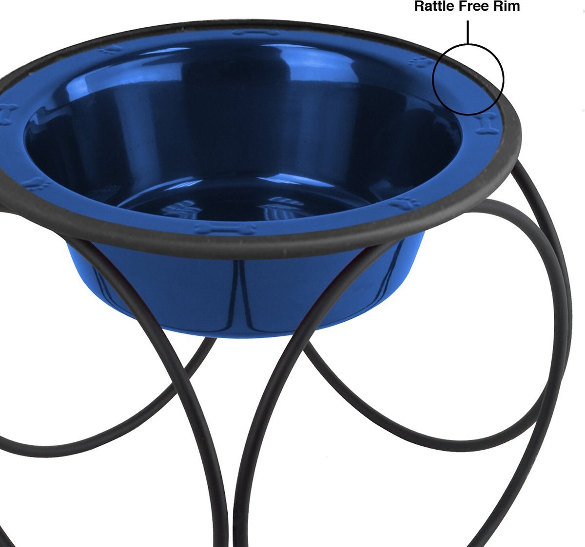 Platinum Pets Olympic Single Elevated Wide Rimmed Pet Bowl