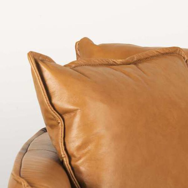 Lake Como Tan Leather Sofa