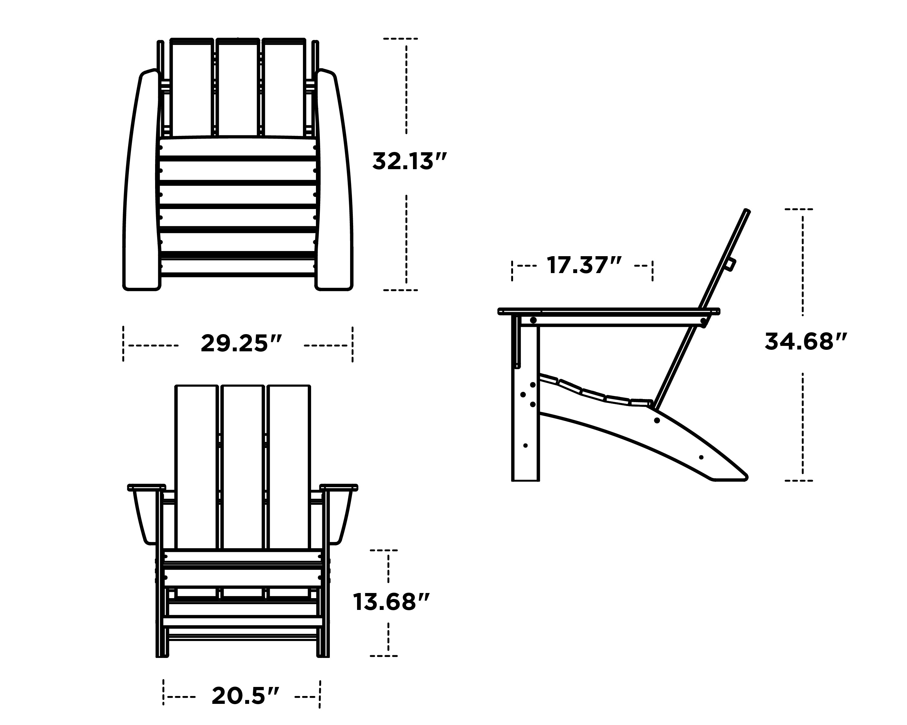 Polywood Modern Adirondack Chair AD420