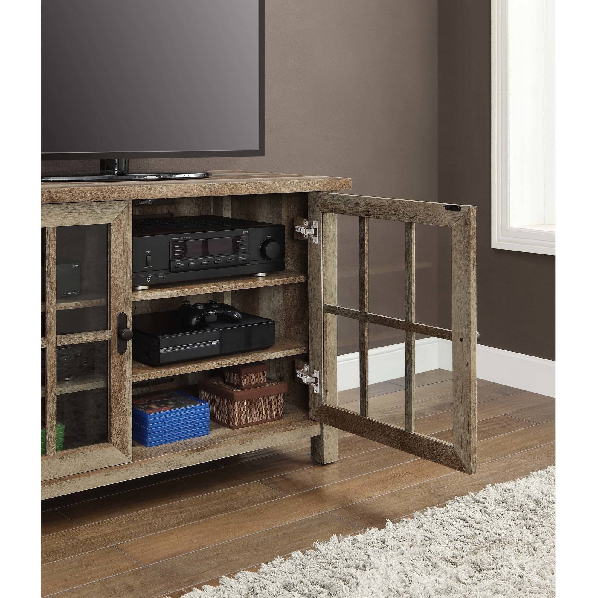 Better Homes & Gardens Oxford Square TV Stand for TVs up to 55, Rustic Brown