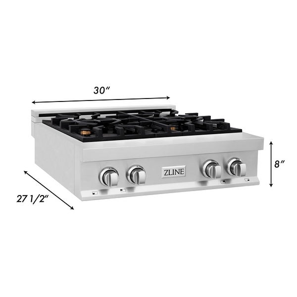 ZLINE Porcelain Gas Stovetop with Gas Brass Burners